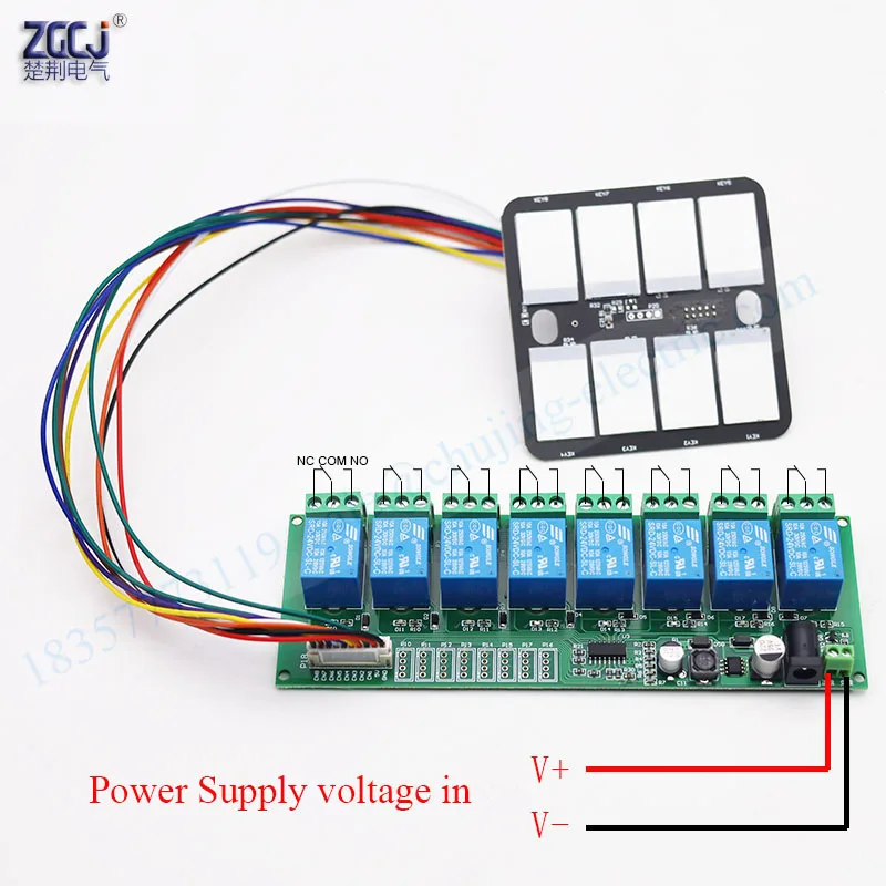 8 kanałów wielu sposobów dotykowy moduł przekaźnikowy 8 sposobów dotykowy tablica przekaźnikowa moduł sterujący