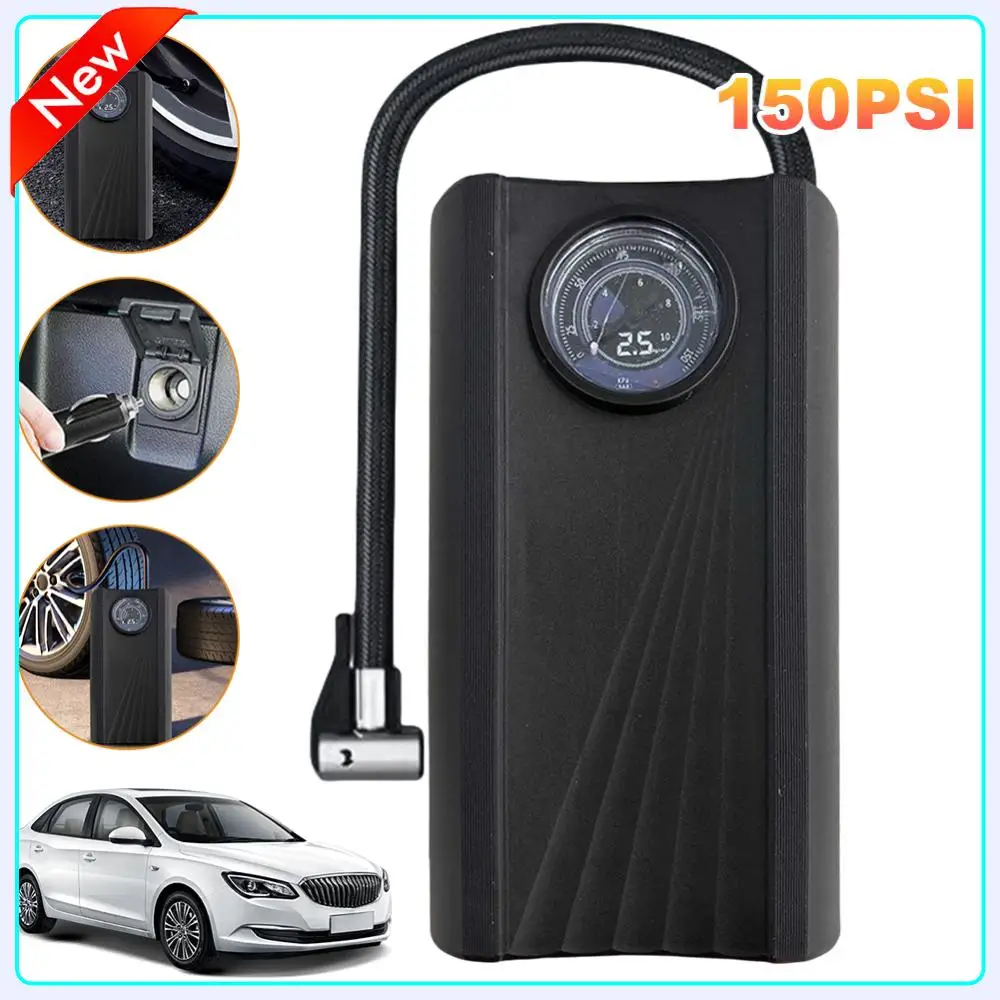 

Wireless Electric Tire Inflator Rechargeable 150PSI Electric Air Compressor Digital Inflatable Pump for Car Motorcycle Bike Ball