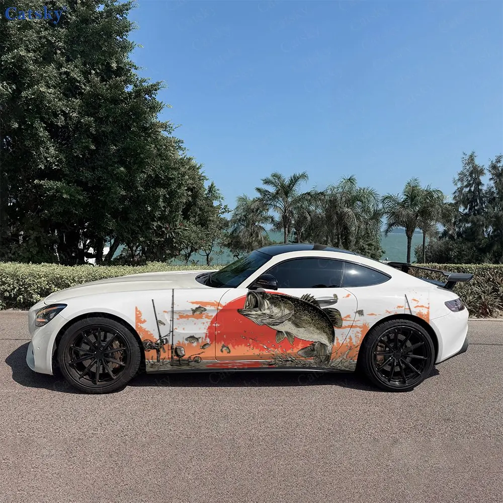 2pcs Bass Roar, Durable, Fade-resistant, Enhance Vehicle Aesthetics With Bold Artistic Design Car Vinyl Wraps