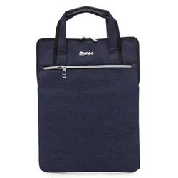 Customizable Blue Oxford Canvas Men's Business Casual Briefcase, Vertical Messenger Bag for Office and Meetings SIMOER 8134