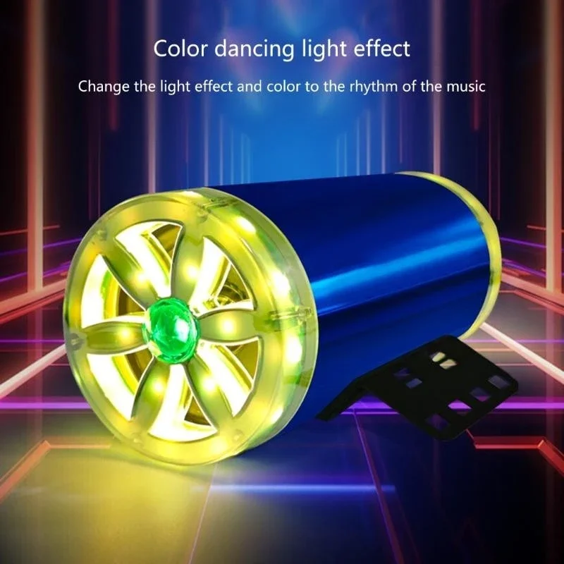 Steel Motorcycle Sound System with Rich Bass & Interactive LED Light Show High Performances Motorcycle Double Speaker D7YA