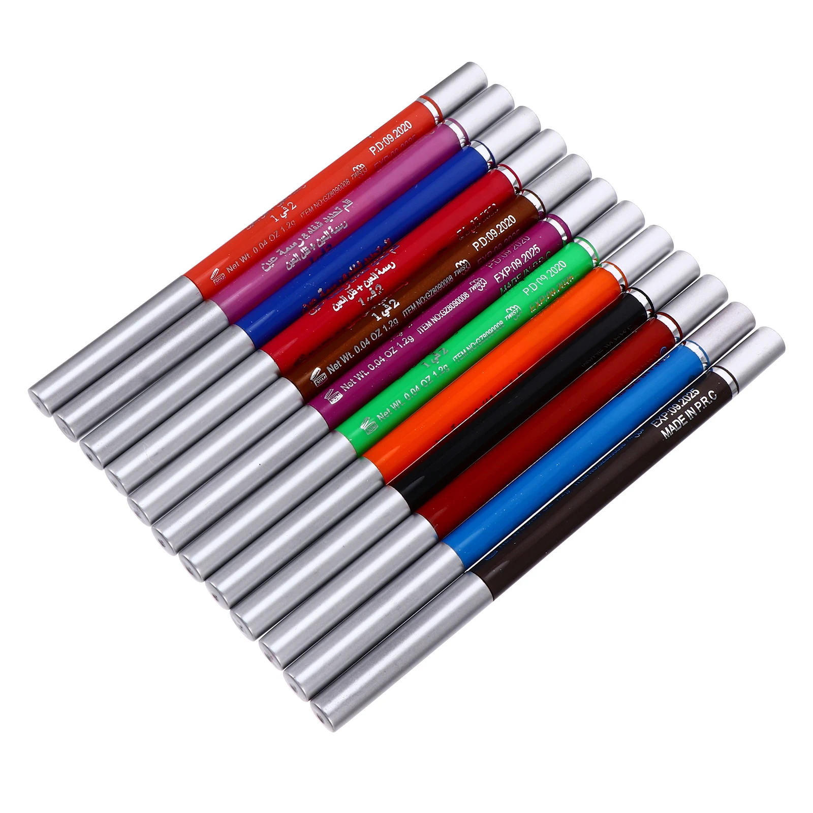 12 قطعة مجموعة ظلال العيون مجموعة تحديد العيون طويلة الأمد مقاوم للماء أقلام دوارة تلقائية أدوات ماكياج إبداعية 12 خيارات ألوان آمنة