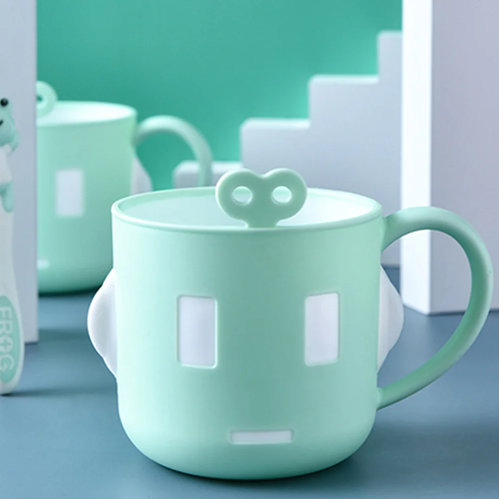 

2pcs Cartoon Thickened Anti-Slip Silicone Cups Environmentally Friendly Pp Material Flashing Light Design Water