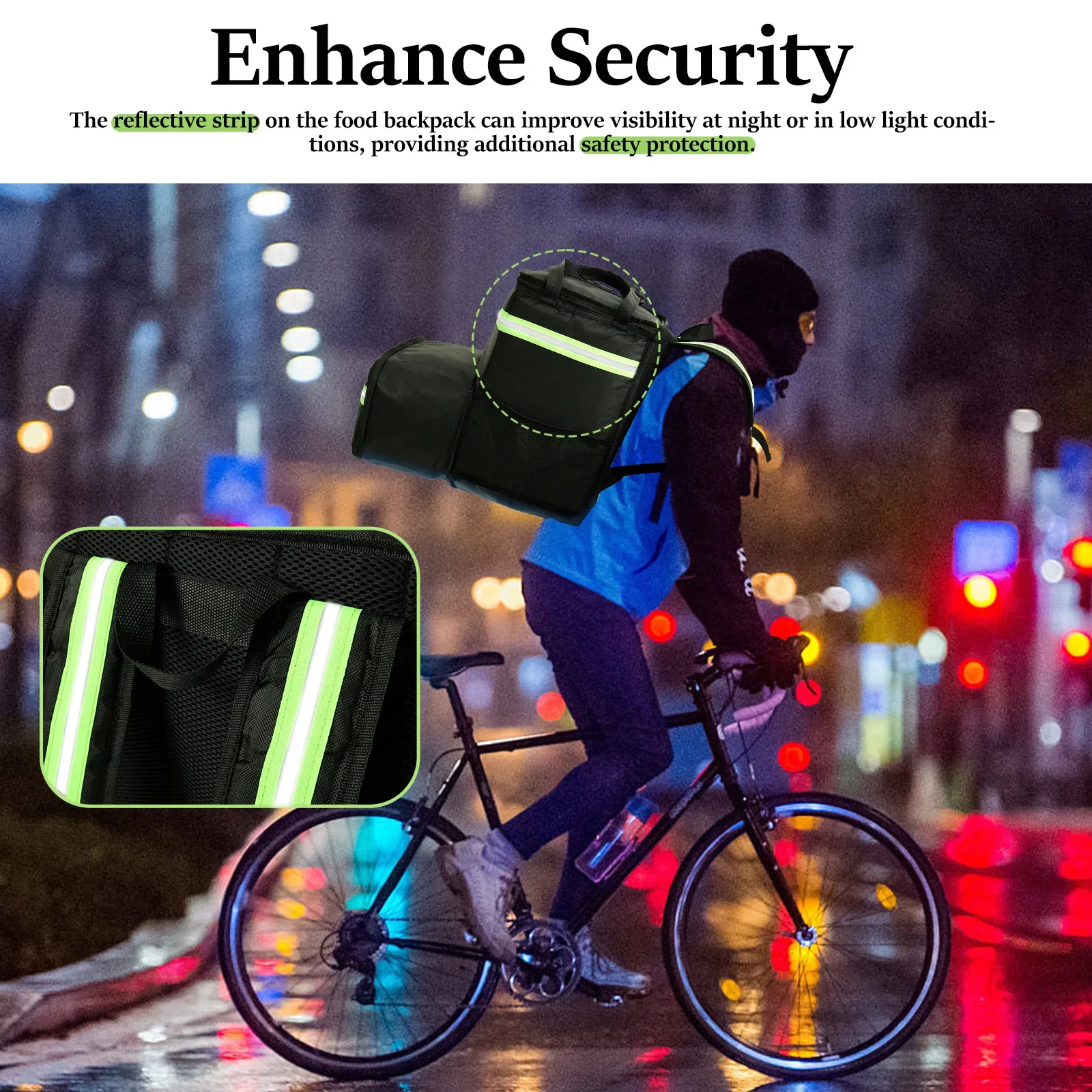 Insulated Cooler Backpack Insulated Picnic Lunch Fresh Keeping Backpack Outdoor Camping Travel Bag Food Storage Delivery