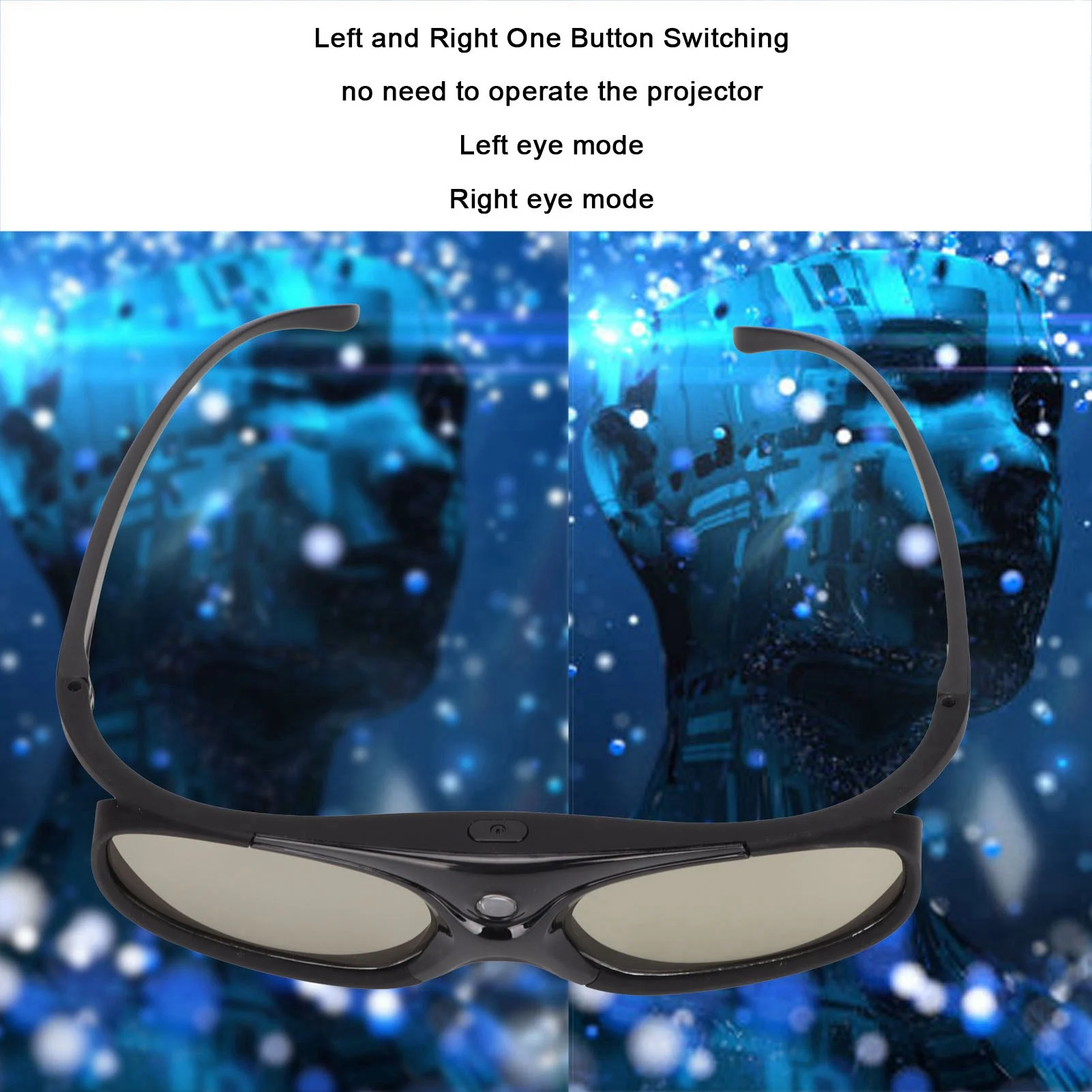 144Hz 3D Active Shutter Glasses DLP LinK LCD Lens 3D Glasses for 3D DLP Orojectors 3D Projector Glasses LCD Lens 3D Glasses