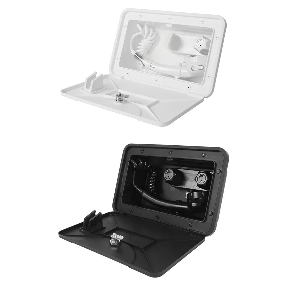 RV External Shower ABS White Black Adjustable Water Flow Temperature Outdoor RV Outdoor Shower Accessories ﻿