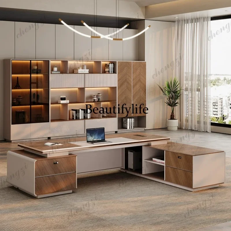 A4567 Boss table light luxury senior sense Chairperson's leadership office President's office desk and chair combination
