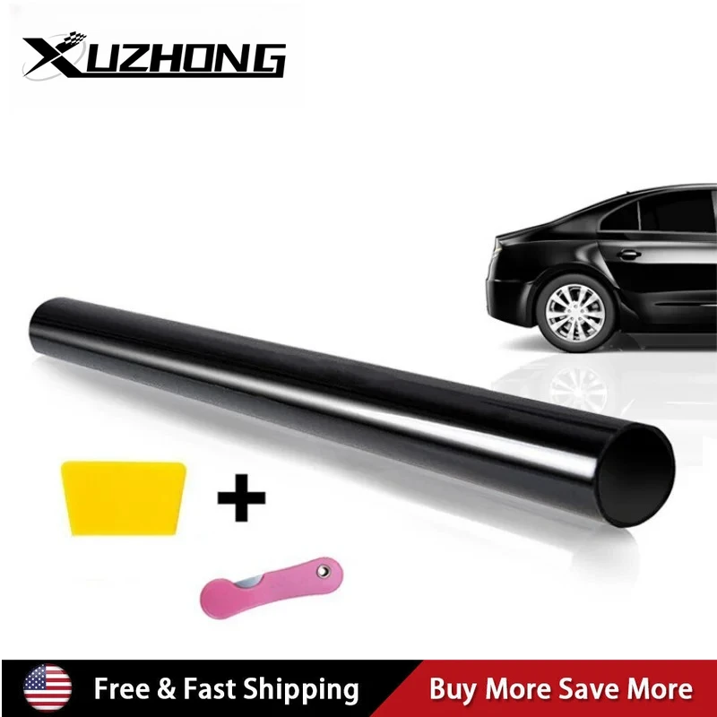 

Универсальная 300*50 см необрезанная пленка для тонировки окон из ПЭТ, 35% VLT, 20 x 10 футов, стекло для автомобиля, дома и офиса, черный WF-0054