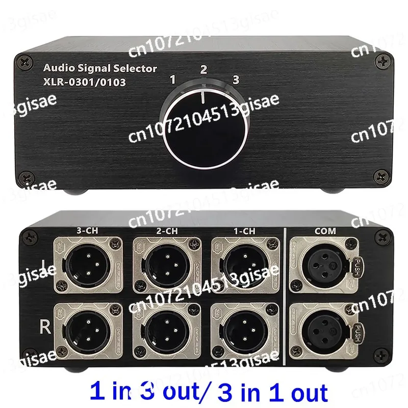 Splitter Selector Switcher Switch 1 in 3 Out 3 in 1 Out Audio INPUT XLR Signal Cable  Schalter Source Connector XLR Selector
