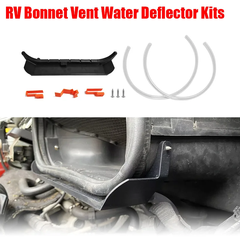 1Set RV Bonnet Vent Water Deflector Kits For Fiat Ducato Peugeot Boxer Citroen Relay RV Engine Hood Vent Baffle Accessories