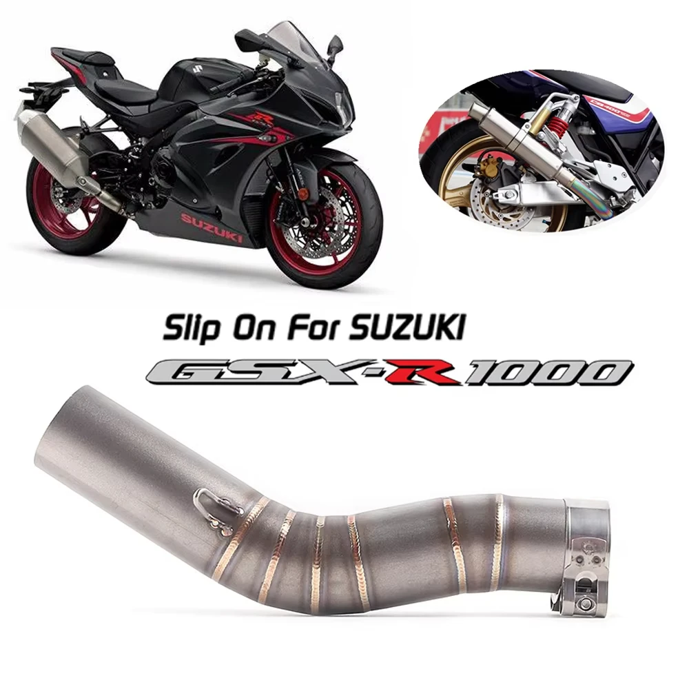 Motorrad-Auspuff-Mittelrohr-Verbindungsrohr für Suzuki GSXR1000 GSX R1000 GSXR 1000 2005 2006, Verbindungsrohr