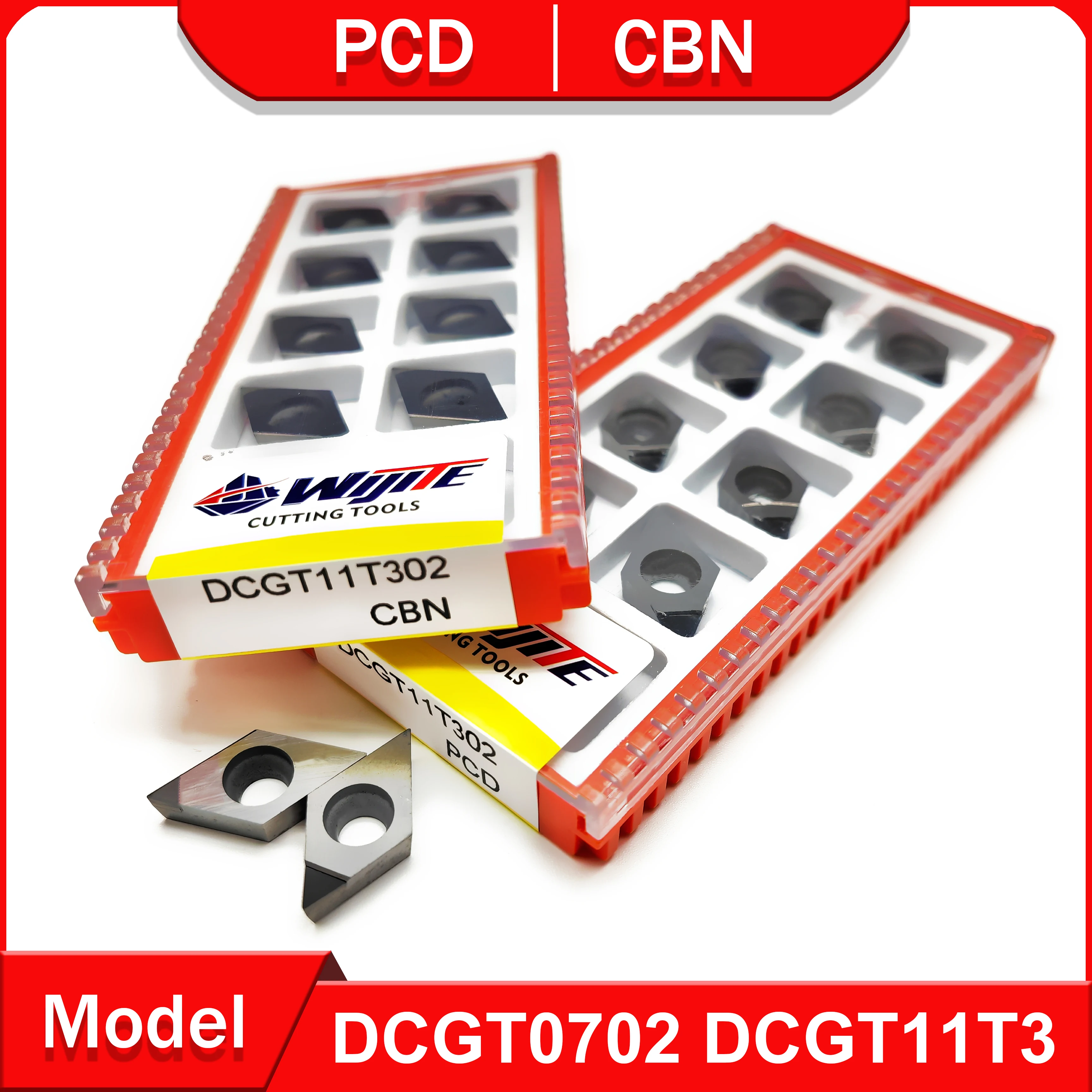 

DCGT CBN turning tool DCGT070202 04 08 DCGT11T302 04 08 Processing hard steel and cast iron PCD tool processing aluminum copper