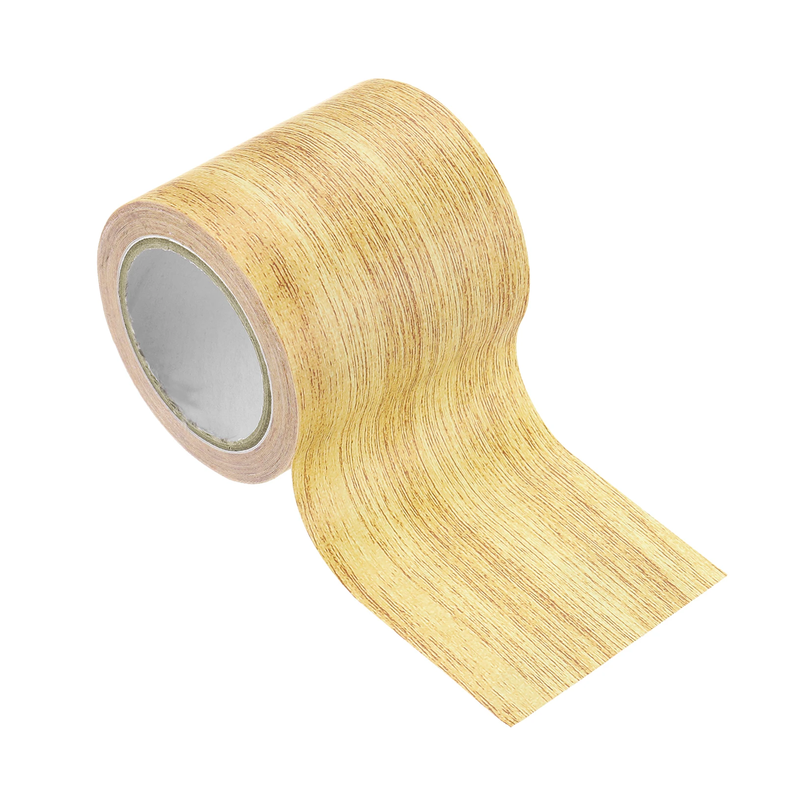 4.57M Wood Grain Tape Self-Adhesive Wood Texture Repair Tape Multi-Use Adhesive Tape for Furniture Floors Cabinets Windows Doors