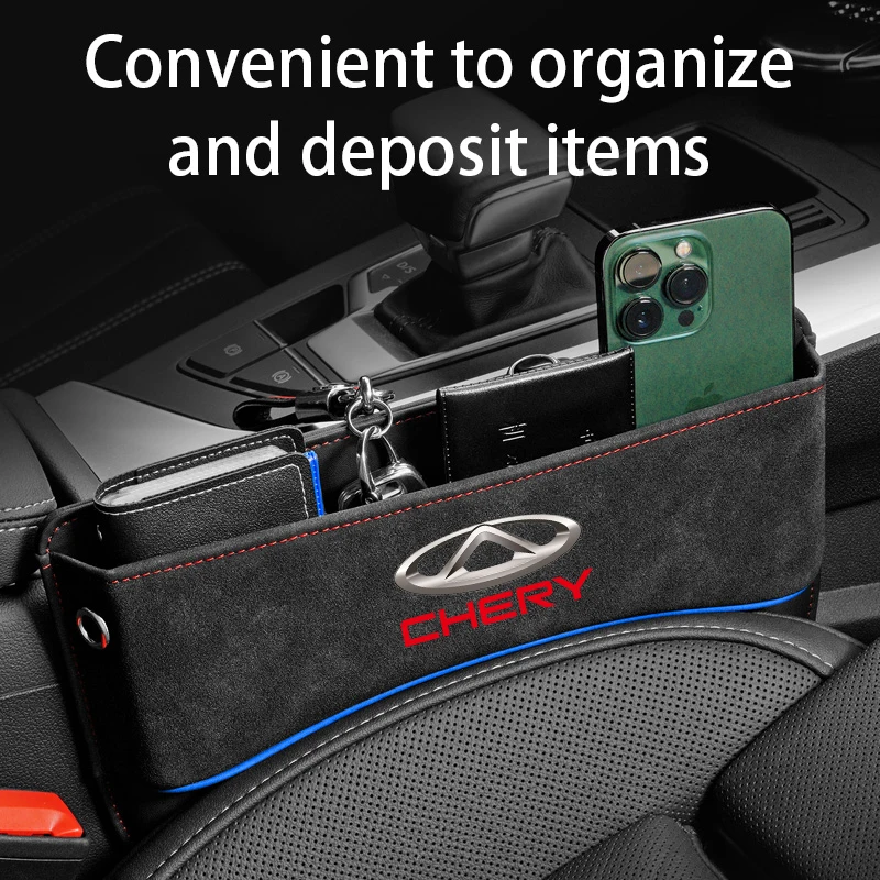 New Universal Suede Car Seat Gap Filler Organizer Box Auto Console Side Pocket For Chery Exeed TXL TX VX LX RX Tiggo 7 8 pro t11