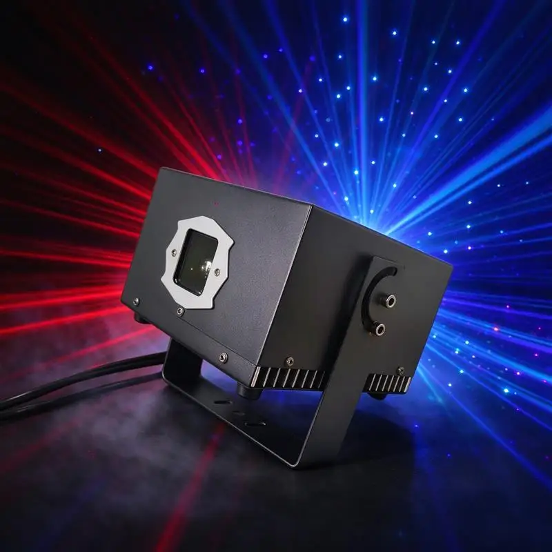 Pro 2W RGB Firefly Laser Full Color Starry Sky LED Projector IP44 Rated Aluminum Alloy for Party KTV DJ