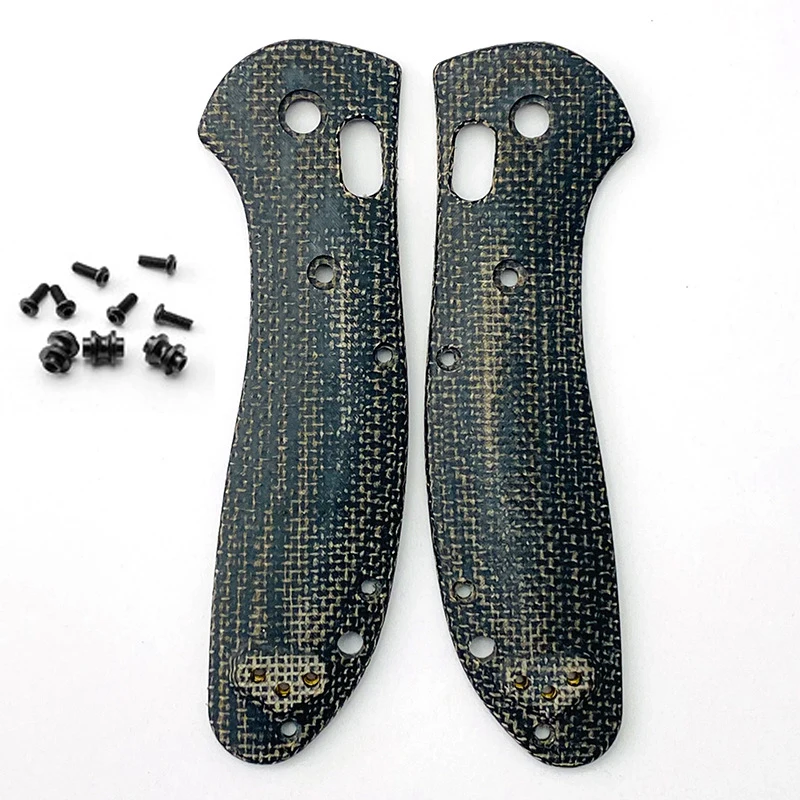 NEW With Shaft Screws Micarta Material Knife Scales Handle Patches for Benchmade Griptilian 551 550 Knives DIY Make Replace Part