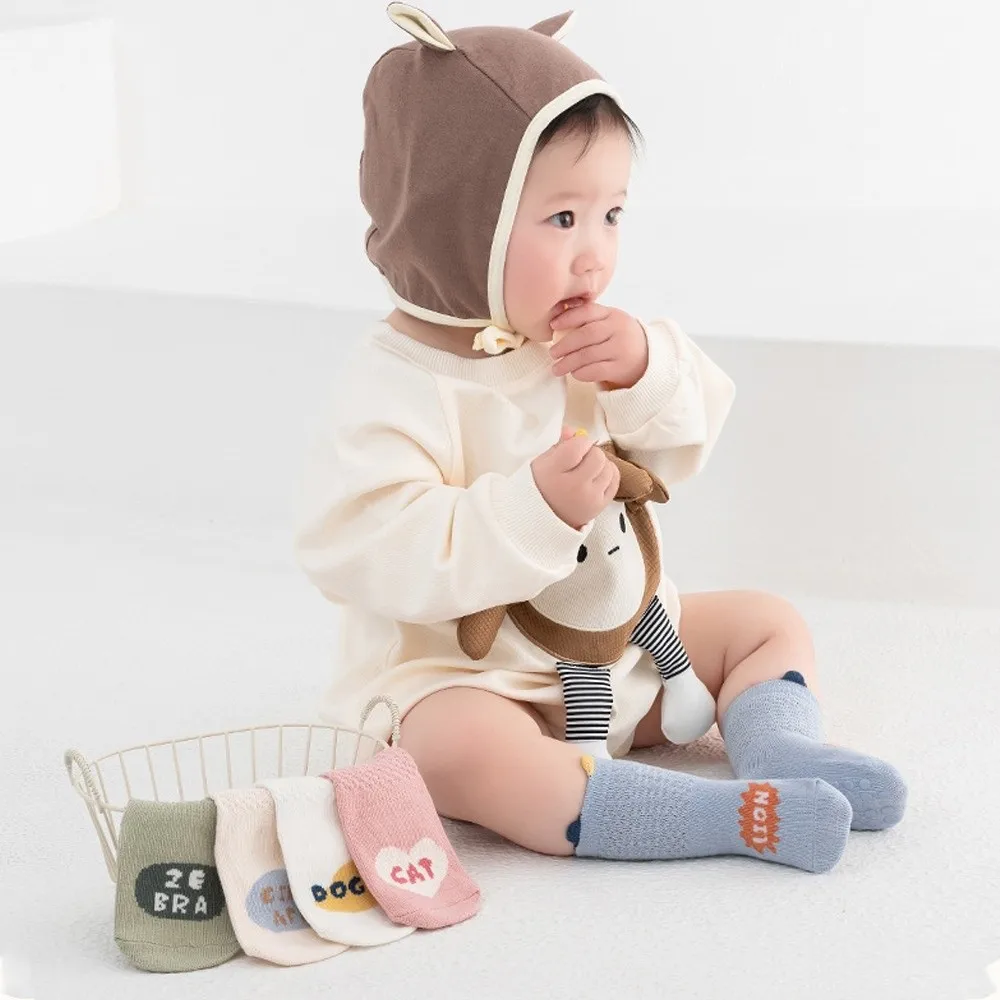 

New Anti-skid Floor Socks Breathable Cute Ear Toddlers Infants Socks Comfortable Short Socks Baby
