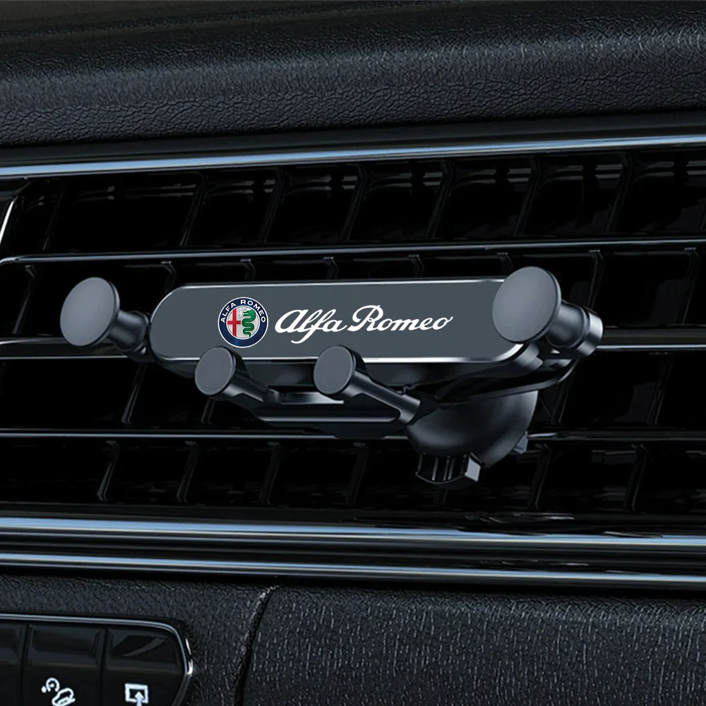 

2026 Горячая автомобильная наклейка Гравитационный автомобильный держатель для телефона Вентиляционное отверстие Держатель для мобильного телефона GPS Подставка для Alfa Romeo 159 Giulietta Stelvio 4C MITO