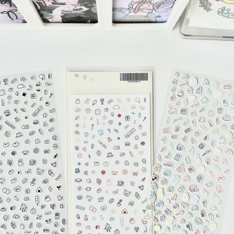 Cute Cartoon Little Pattern Deco Sticker Hand Account Star Card Photo Album Planner Scrapbook Notebook Diary Decorative Stickers