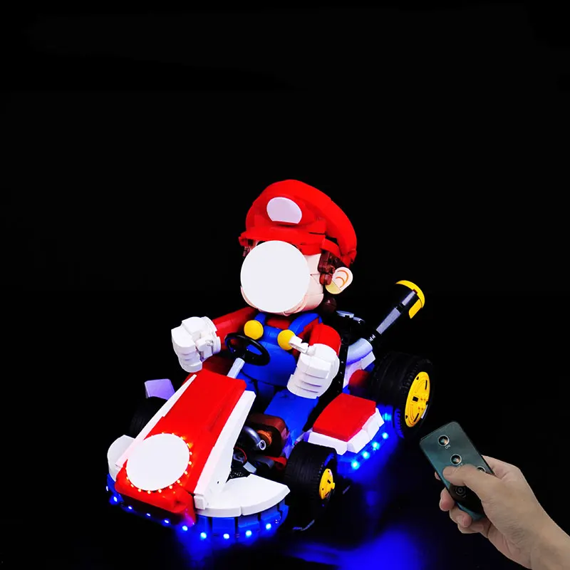 LED-lichtset voor LEGO Mario Kart Mario & Standaard Kart 72037 Idee DIY-cadeau (exclusief bouwstenen Bakstenen Kits Sets Model)