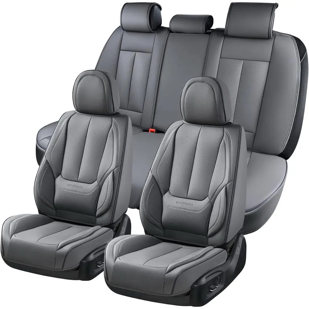 Universal Waterproof Leather Seat Covers for Cars - Interior Protection & Cushioning