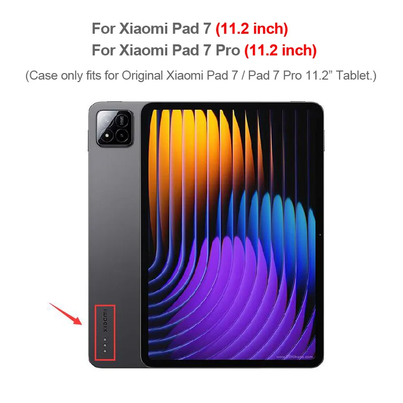 For Xiaomi Pad 7 Case With Pen Holder PU Leather Acrylic Back Fold Smart Cover For Xiaomi Pad 7 Mi Pad 7 Case 11.2 inch