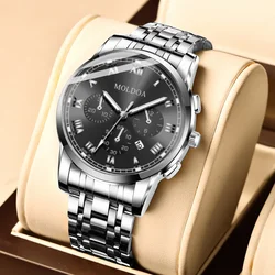 Luxury Watch Mens Fashion Trend Automatic Movement Quartz Wristwatch Stainless Steel Luminous Men Watch Reloj Hombre