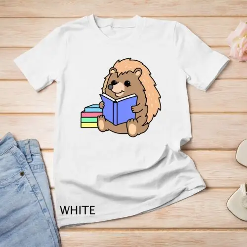 

Hedgehog Reading Book For Librarian Unisex T-shirt