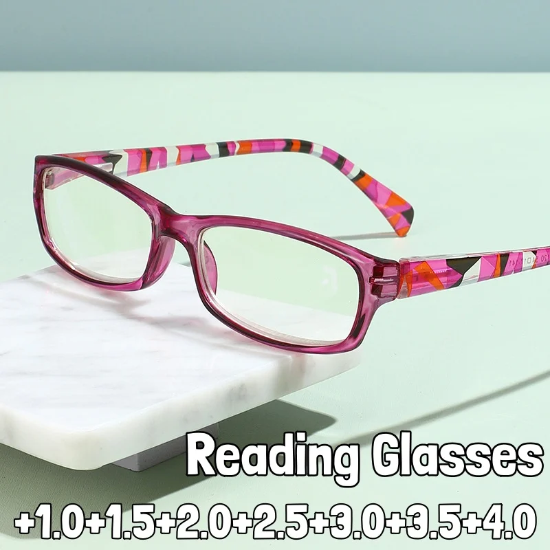 

Women's Elegant Reading Glasses New Fashionable Square Frame Blue Light Blocking Presbyopia Eyeglasses with Plus Diopter To+4.0