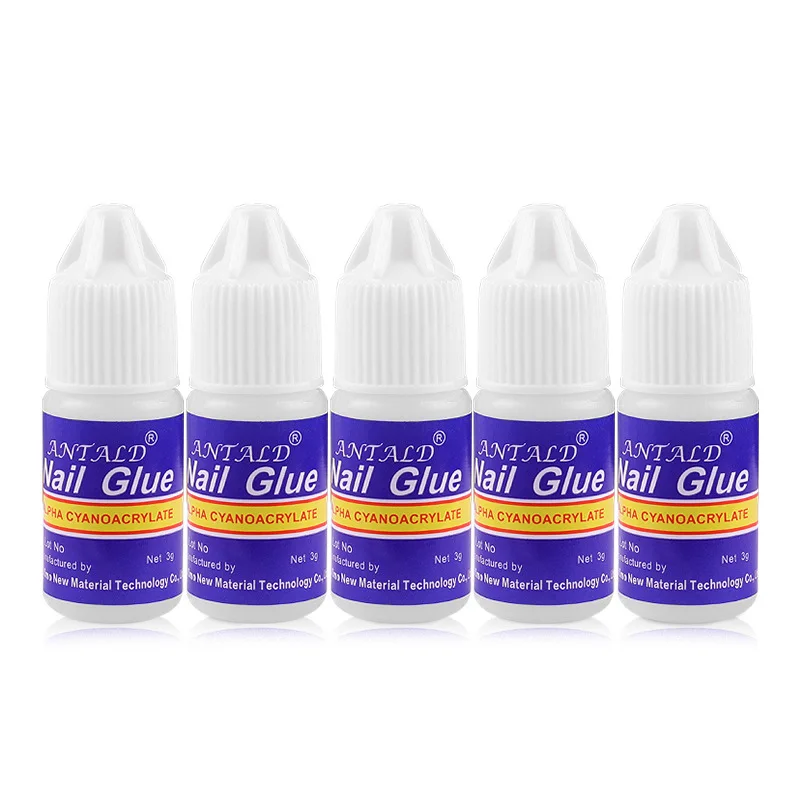 5pcs Strong Nail Art Glue Gel Strong Adhesive Quick Drying Adhesive Detachable for Press On Fake Nails DIY Factory Wholesale