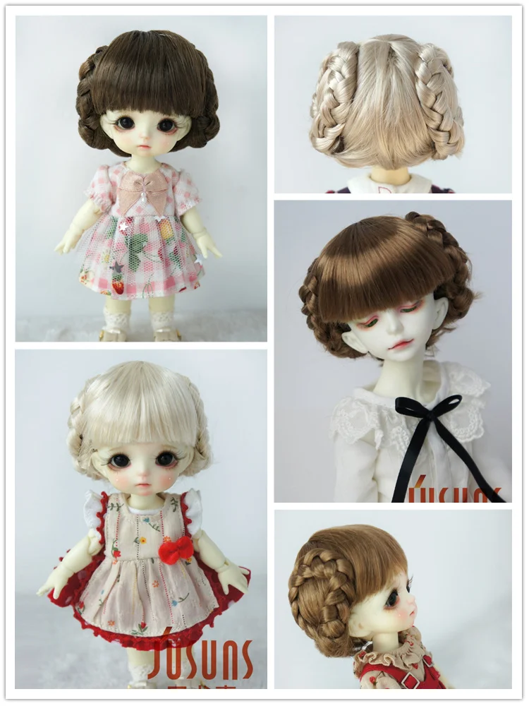 JD156 Pretty Ballerina BJD Synthetic Mohair Wigs Suit From Size 3-4Inch To 10-11Inch 1/12 1/8 1/6 1/4 1/3 Blythe Top Accessories