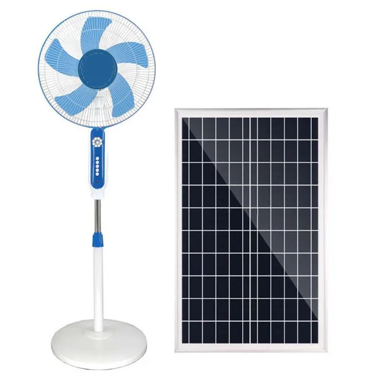 16inch Solar Table Fan Rechargeable LED Fan with Multifunction Charger