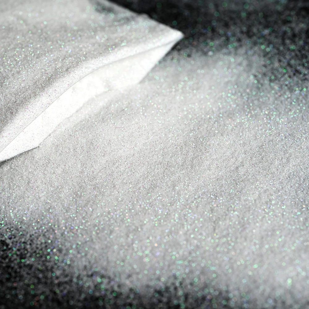10/50g Bianco Iridescente Unghie Artistiche Glitter Polvere 0.1mm Olografico Ultra-Fine Cromo Pigmento Laser Scintillante Smalto Manicure Polvere