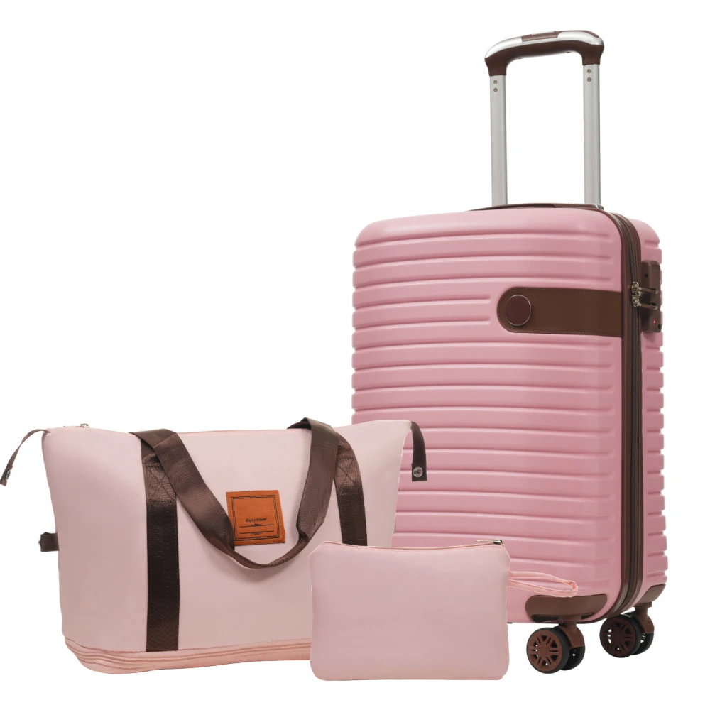 

20 Inch Airline Approved 22x14x9 Carry on Luggage 3Pcs ABS Hardshell Lightweight Suitcase with Wheels Travel Luggage