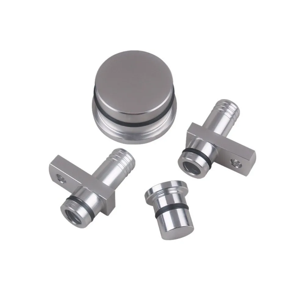 4 Pcs/Set 6.6L Reroute Resonator Delete Kit Diesel Compatible Replacement Part Resonator Delete Kit for GM Duramax 6.6L Silver