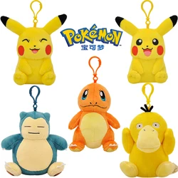 Pokemon Plush Keychain Cartoon Toys Pendant Doll Anime Figures Pikachu Charmander Psyduck Squirtle Snorlax Kids Toy Xmas Gift