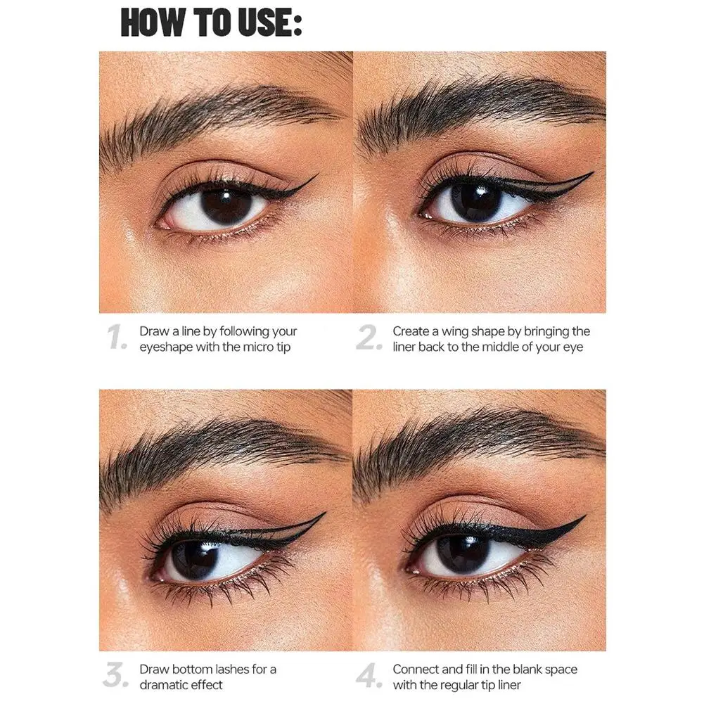 퀵 드라이 아이라이너 펜슬 메이크업 오랫동안 지속되는 부드러운 매트 아이 라이너 방수 얼룩 방지 액상 아이라이너 펜 아이 화장품