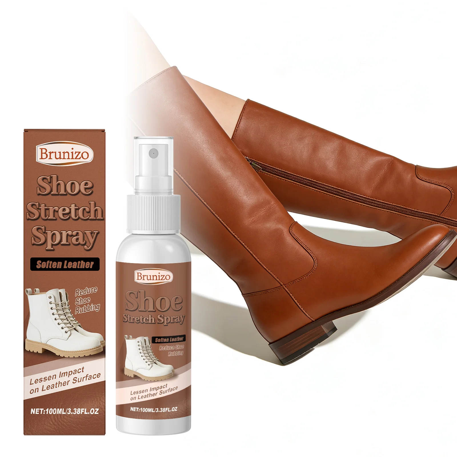 

Shoe Stretcher Spray Leather Expander Softener for Tight Shoes Boots Sneakers Widener Waterproof Anti Stain Protection Mist 100m