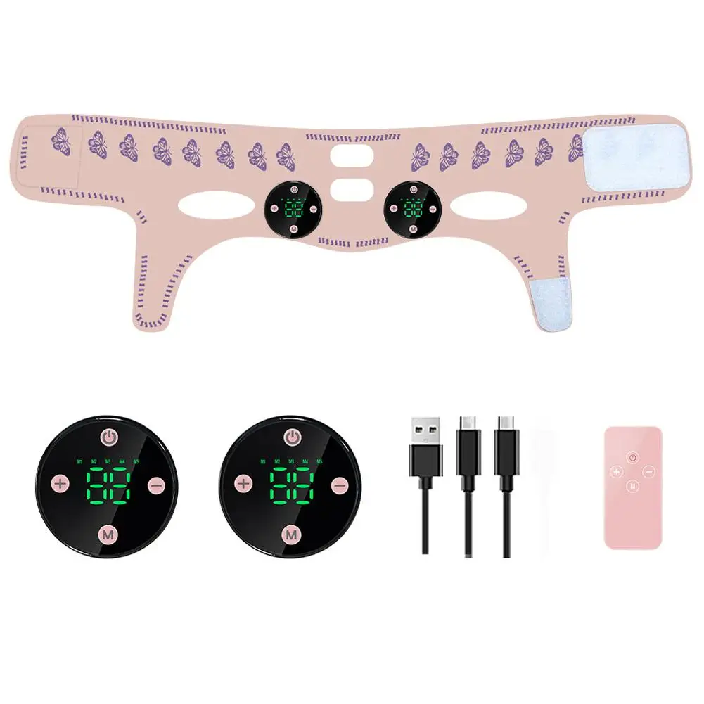 Ems Head Massage Usb Charging Facial Slimming Strap Cheek Tools Thin Up Face Chin Mask Reduce Lifting Lift Double Face H7S2