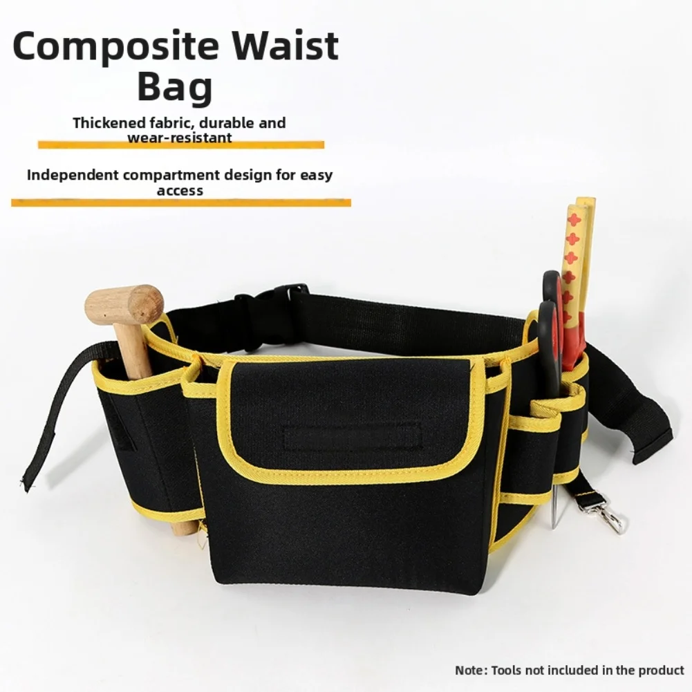 

Поясная сумка для инструментов из ткани Оксфорд, поясная сумка для инструментов, универсальный ремень, регулируемые карманы, ремни для инструментов, съемная рабочая сумка для электриков