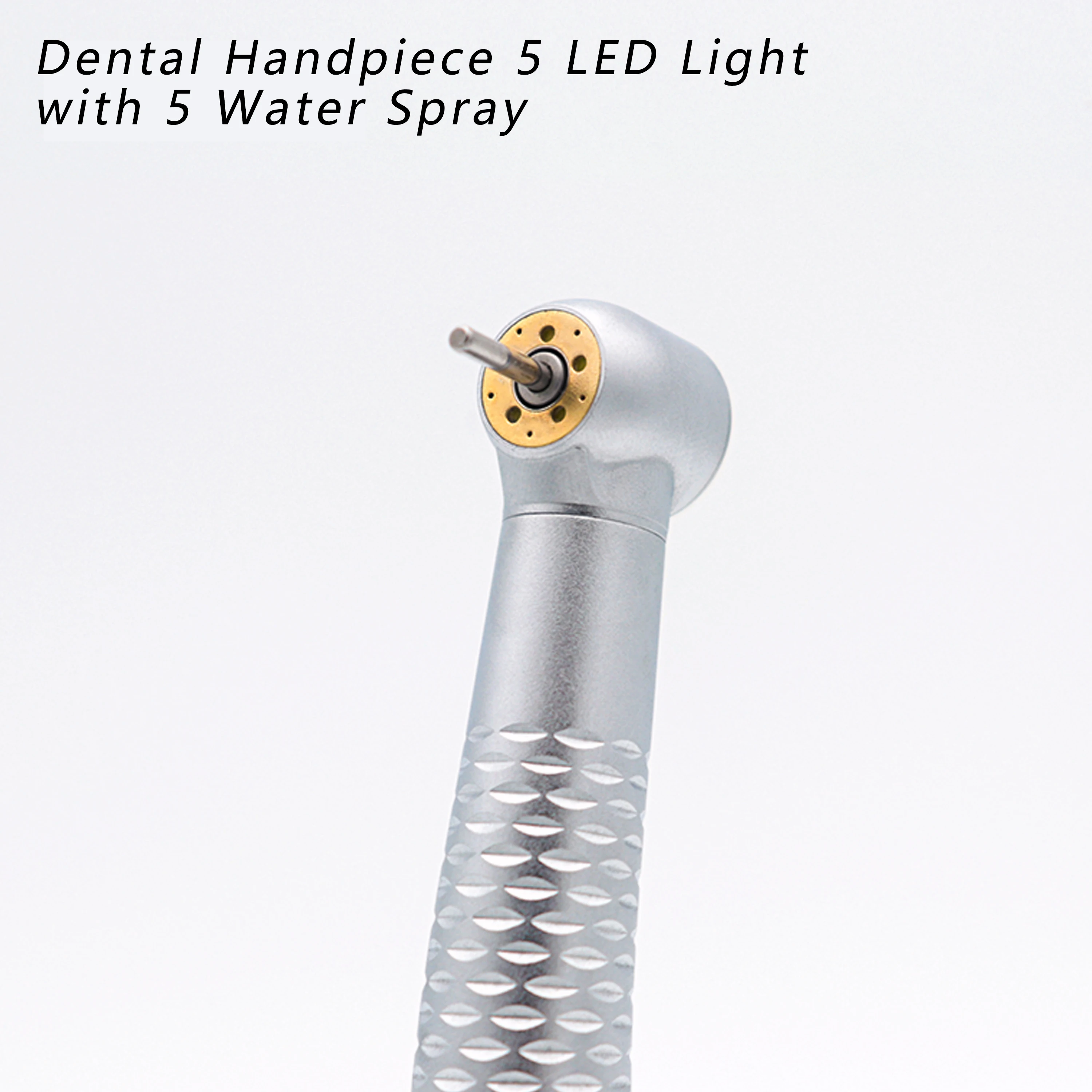 Handpiece dental com rolamentos cerâmicos, alta velocidade Odontologia Turbina, 5 LED, Water Spray, 5 Light, 4 furos, 2 furos, Push Button Lâmpadas