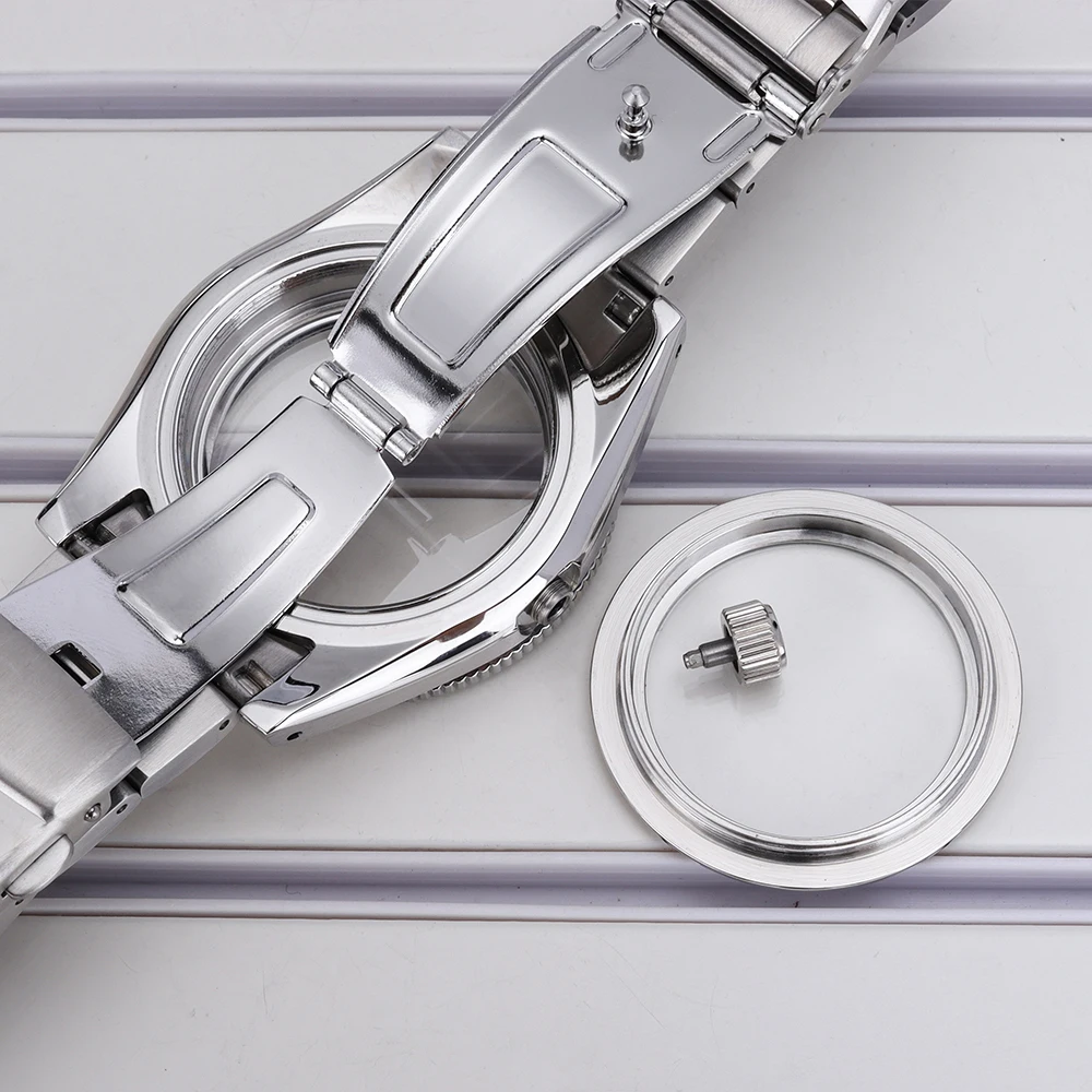 40mm Herren-Uhrengehäuse und Armband für Mod SPB143J1/SPB253J1 Black Tiger Whale für NH35 NH36 NH34 4R36 NH70 Uhrwerk AR Saphirglas – Detail 8