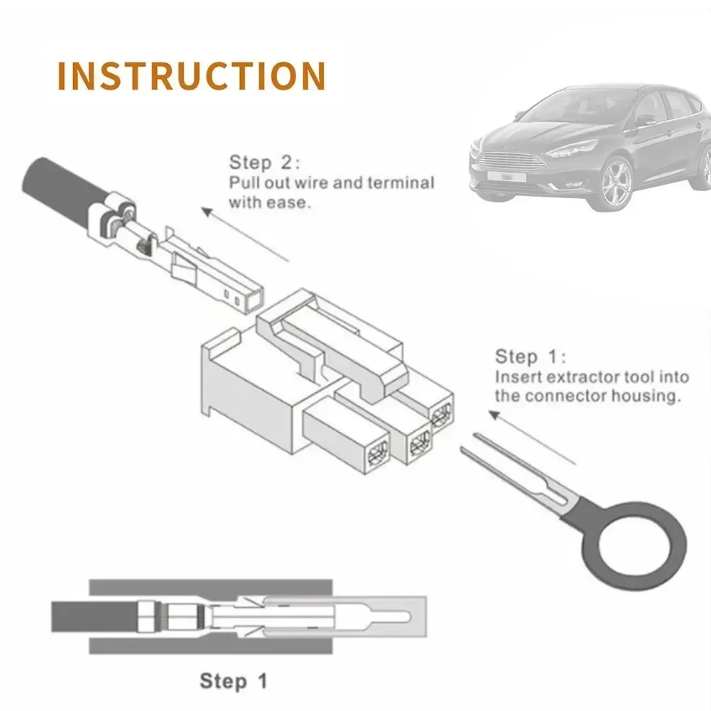 41Pcs Auto Terminal Removal Connector Puller Tool Pin Ejector Wire Kit Extractor 2024 Hot Sale Brand New And High Quality