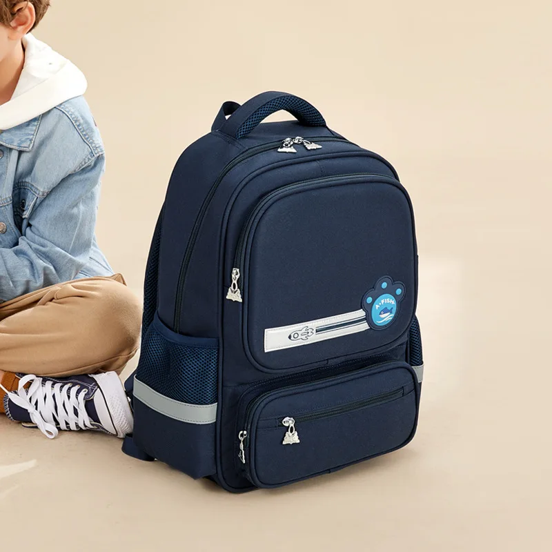 Spine-Protecting Backpack for Kids,School Bag for Boys Girls, Ergonomic Children Bookbag with Classic Versatile,Back to School