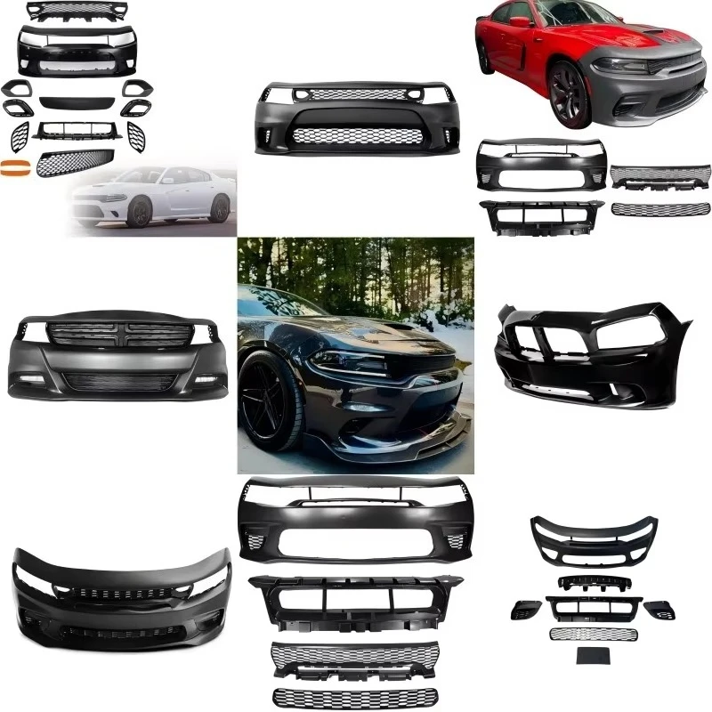 

Car Wide Body Front Bumper Rear Diffuser Upgraded to 2021 + Hellcat Car for Front Lip, for Charger Front Bumper