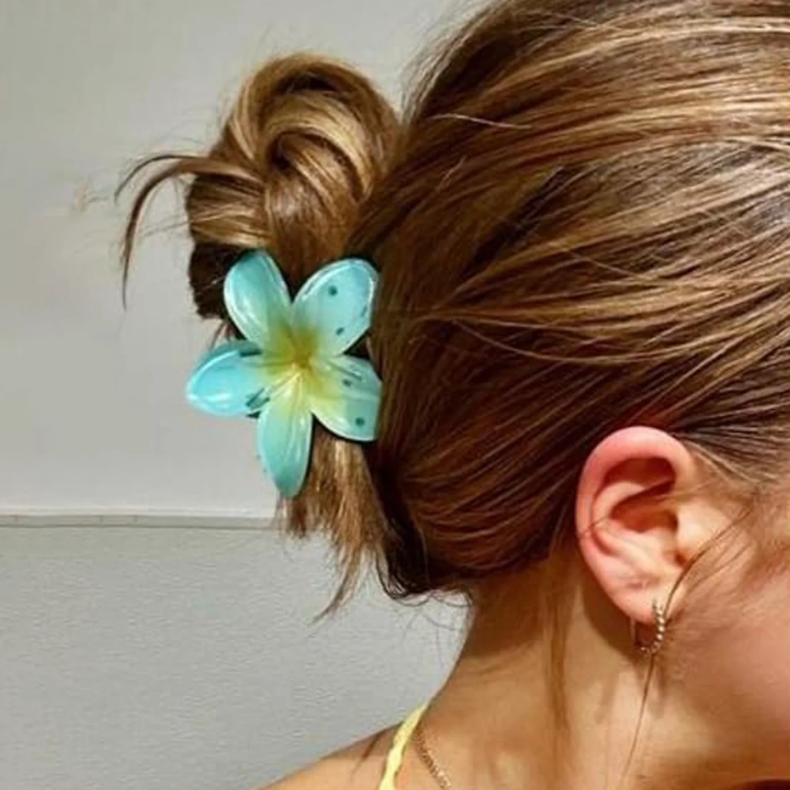 1/4/6pcs Flower Claw Clips For Women Summer Sweety Flower Shape Acetic Acid Hair Clip Elegant Bohemia Style Hair Accessories image 2