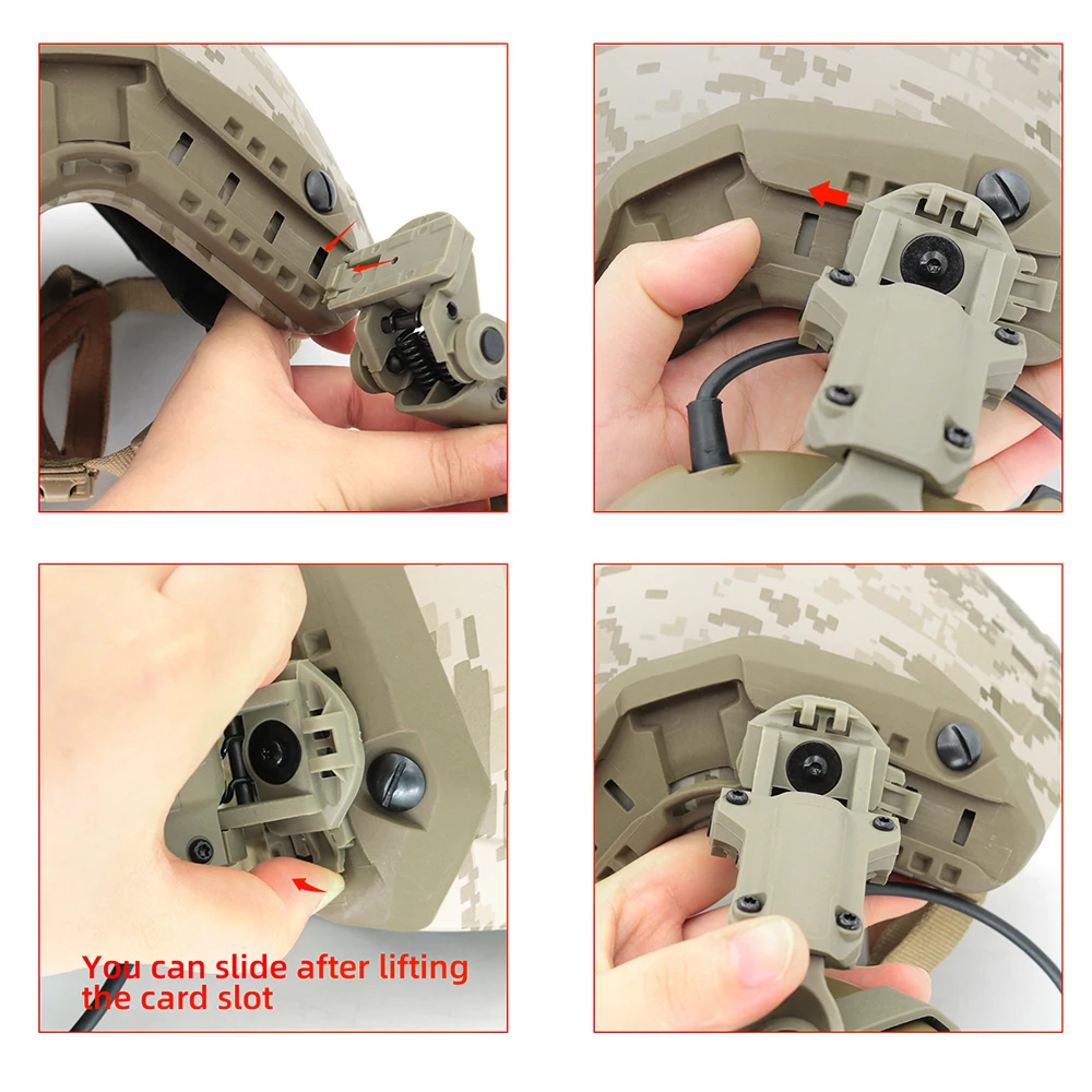 Tactical Headset Helmet ARC Rail Adapter Noise Canceling Hearing Protection Hunting Airsoft  Shooting Earphone SORDIN Bracket