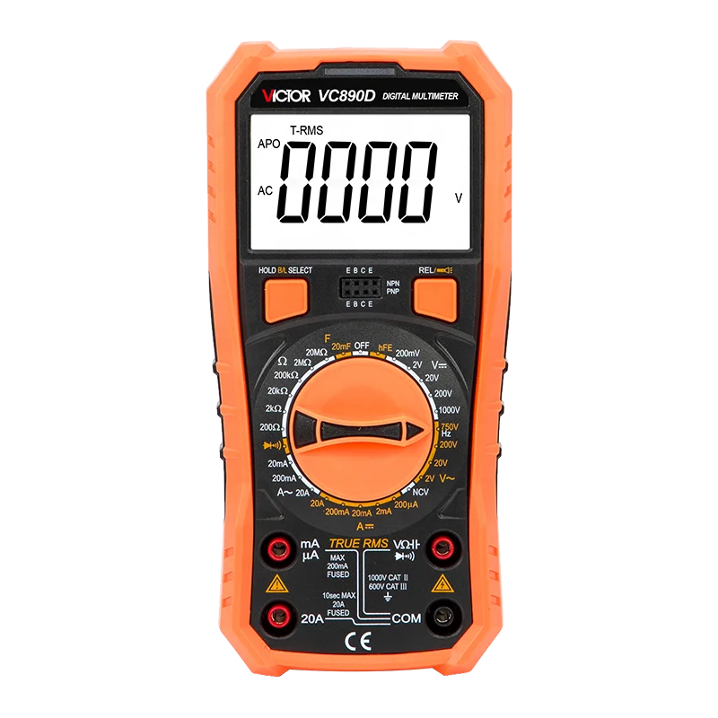 VICTOR VC890D Handheld Manual Range Digital Multimeter Ac/Dc Resistance Low Price ChinaFactory Direct Multimeter For Electronics