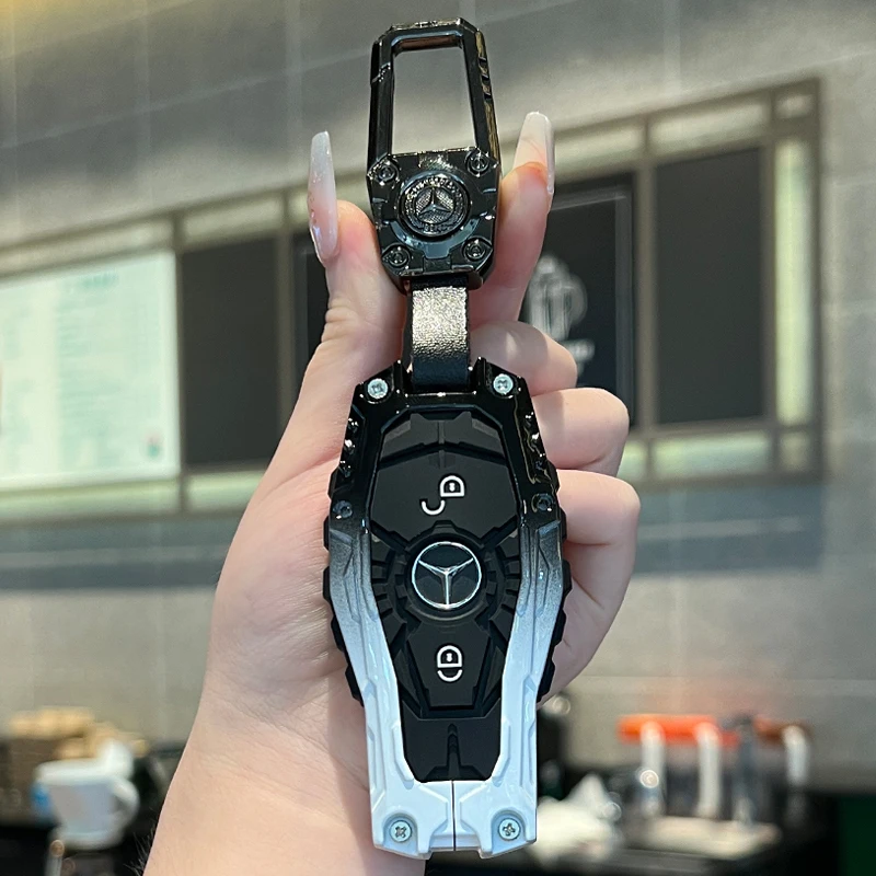 غطاء مفتاح السيارة فوب شل لمرسيدس بنز A B C E Class GLS GLA GLK GLC CLS CLA AMG W204 W205 W212 W463 W176