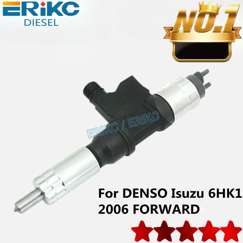 ERIKC 095000-6380 Diesel Common Rail Injector 095000-6384 Spray Nozzle for DENSO Isuzu 6HK1 2006 FORWARD Engine